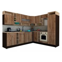 Bucatarie de Colt COSSY NEW DR. 230-260 Wenge / Decor K004
